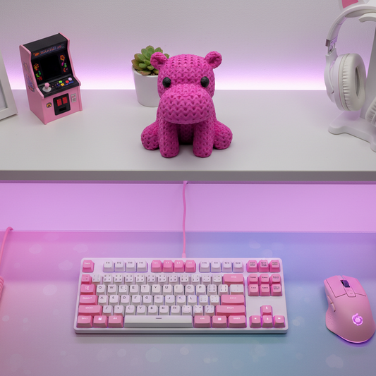 Hipopótamo "Amigurumi" 3D | Decoración Cute