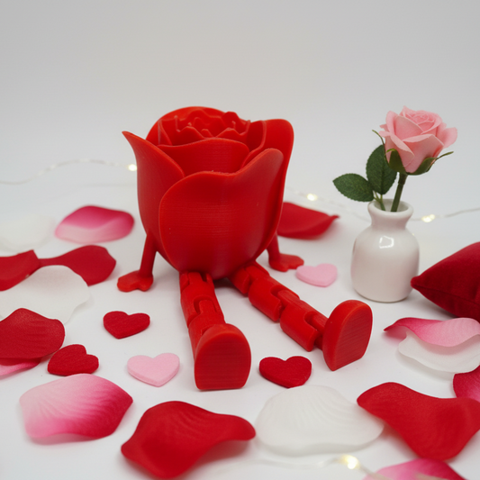 Rosa Eterna Articulada 3D | San Valentín