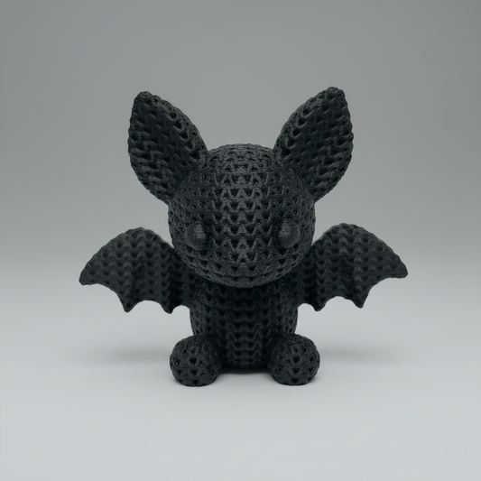 Murciélago de juguete amigurumi negro