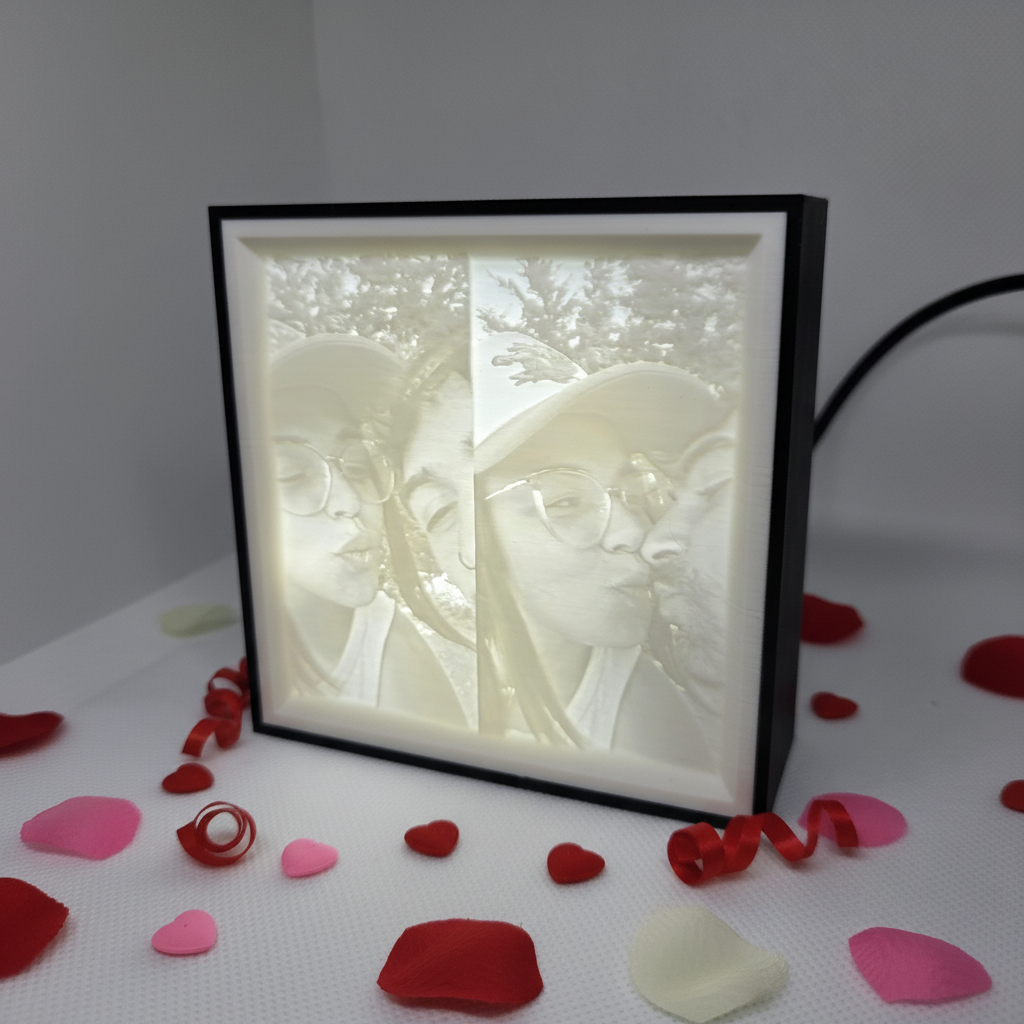 Litofanía 3D "Luz de Amor" Personalizada – Edición San Valentín