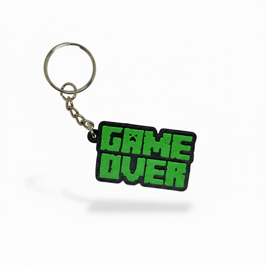 Llavero Minecraft "Game Over" 3D | Estilo Creeper